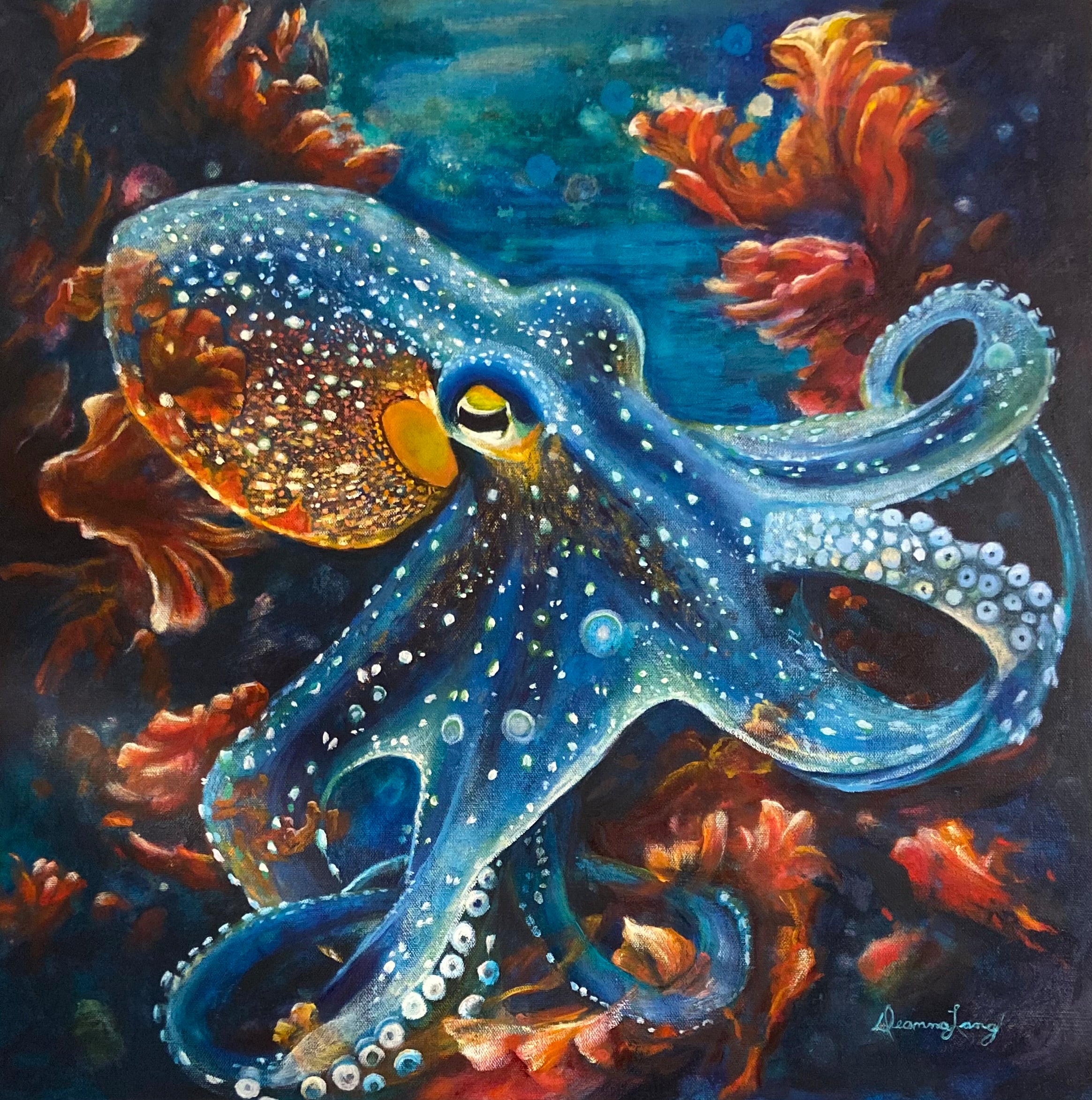 Jewel of the Deep | Original Ocean Oil Painting – Deanna Lang
